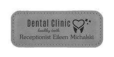 1¼ x 3¼ Leatherette Name Tag - Stitched