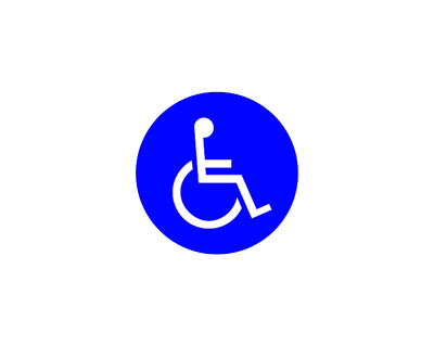AMC Seat Tag - Blue/White - Accessible