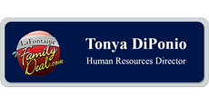 1 x 3 Floating Name Tag Sample - LaFontaine