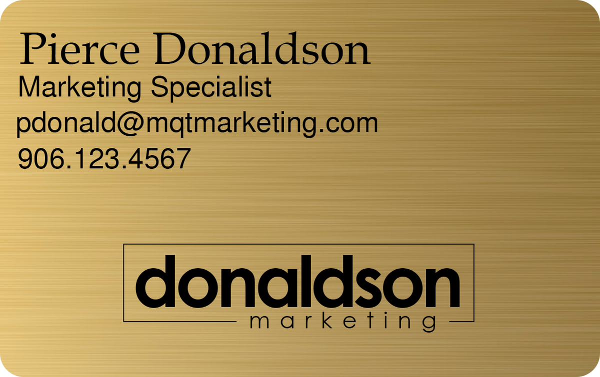 Metal Business Cards - Gold
