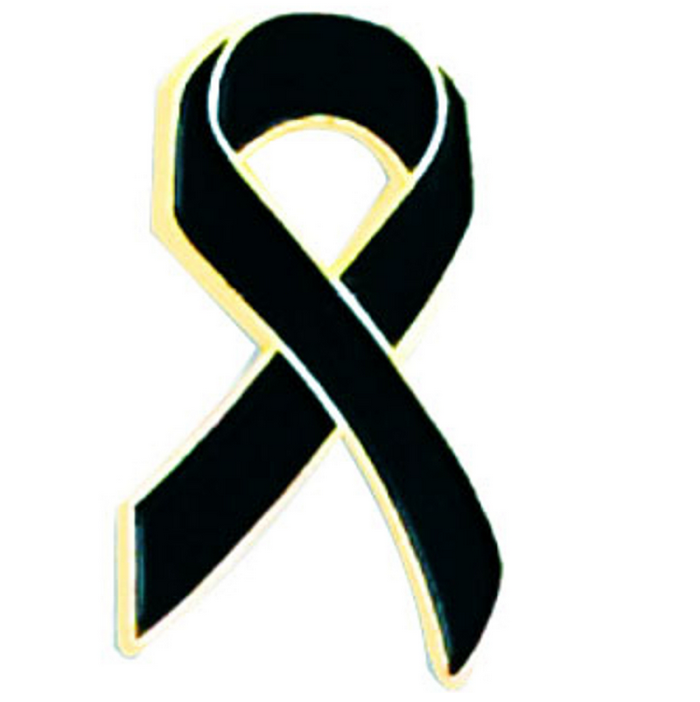 Black Ribbon Lapel Pin - 10 pack