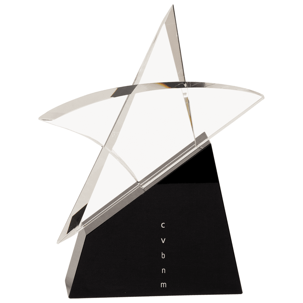 Crystal Star Award - Customer's Product with price 199.00 ID rhx30I2nhK9gnLUl8JxUFc5J