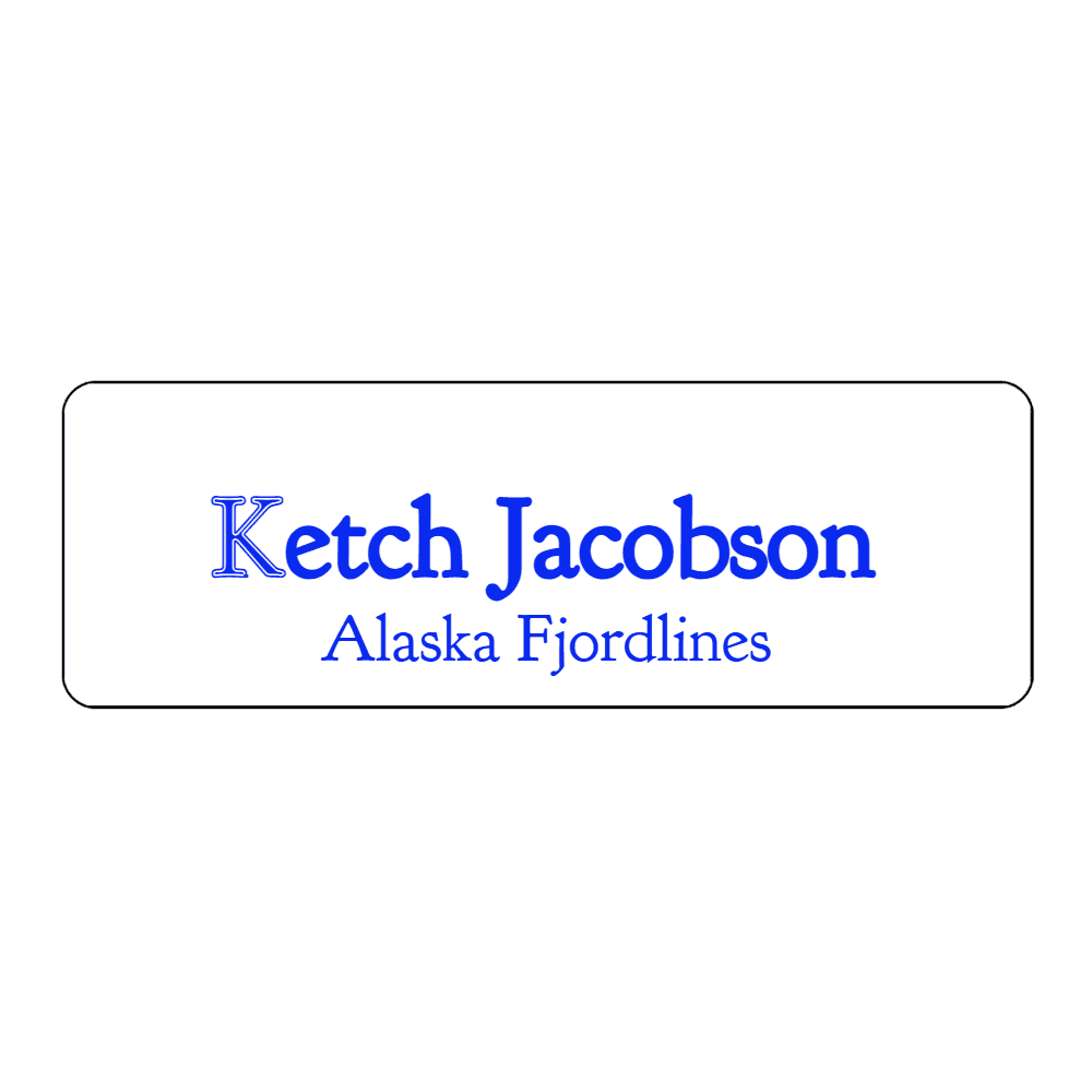 1 x 3 Engraved Name Tag