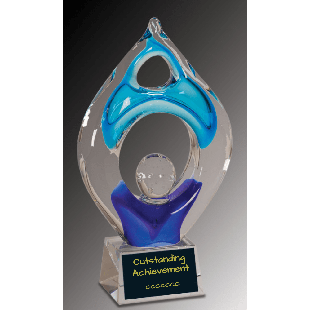 Blue Art Glass Winner Award - Customer's Product with price 119.00 ID JSpgtO_54O5K0rQ7zjkgzVsm