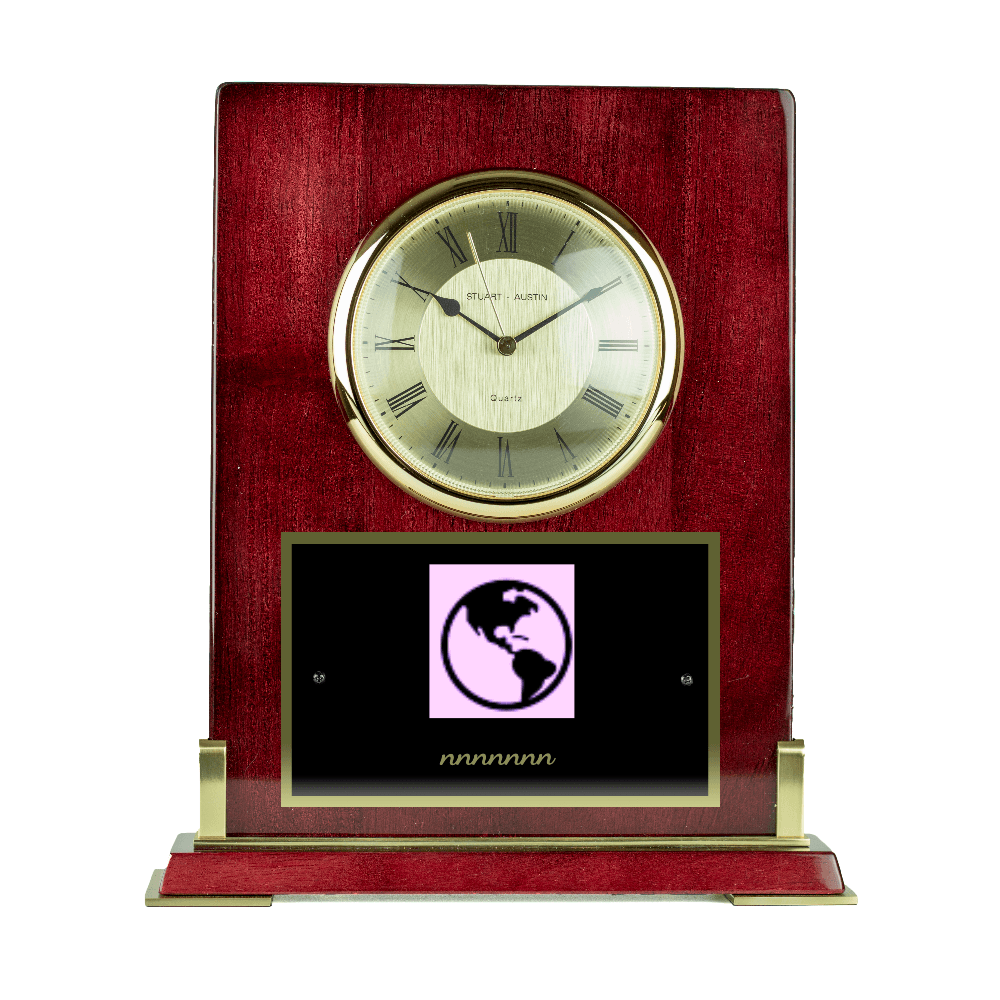 Desktop Rosewood Clock Award - Customer's Product with price 189.00 ID YAP14awv8IKyQxMcPqUeCC4d