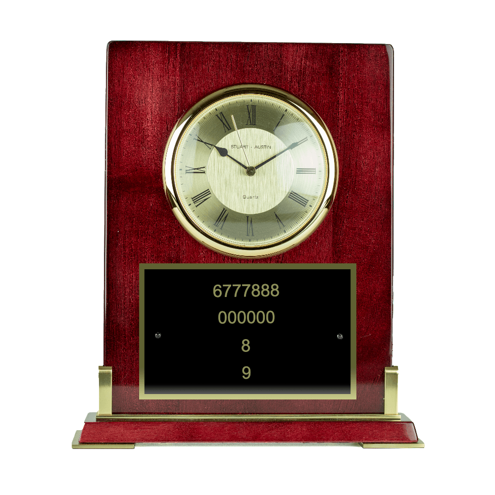 Desktop Rosewood Clock Award - Customer's Product with price 189.00 ID cTNe3UYErr7PXEhl9n6jqQOp