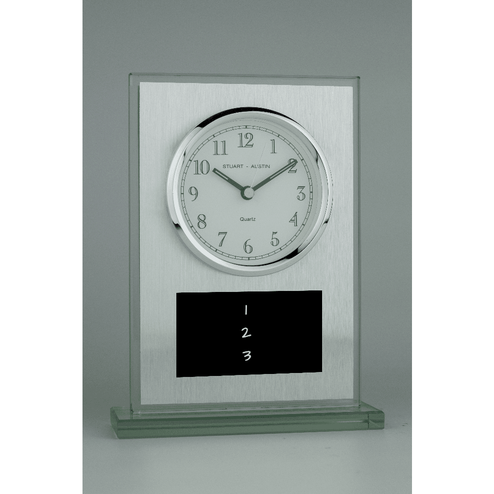 Brushed Aluminum Clock Award - Customer's Product with price 49.00 ID _9-ZvcSXLHExxDupYsiNWTld
