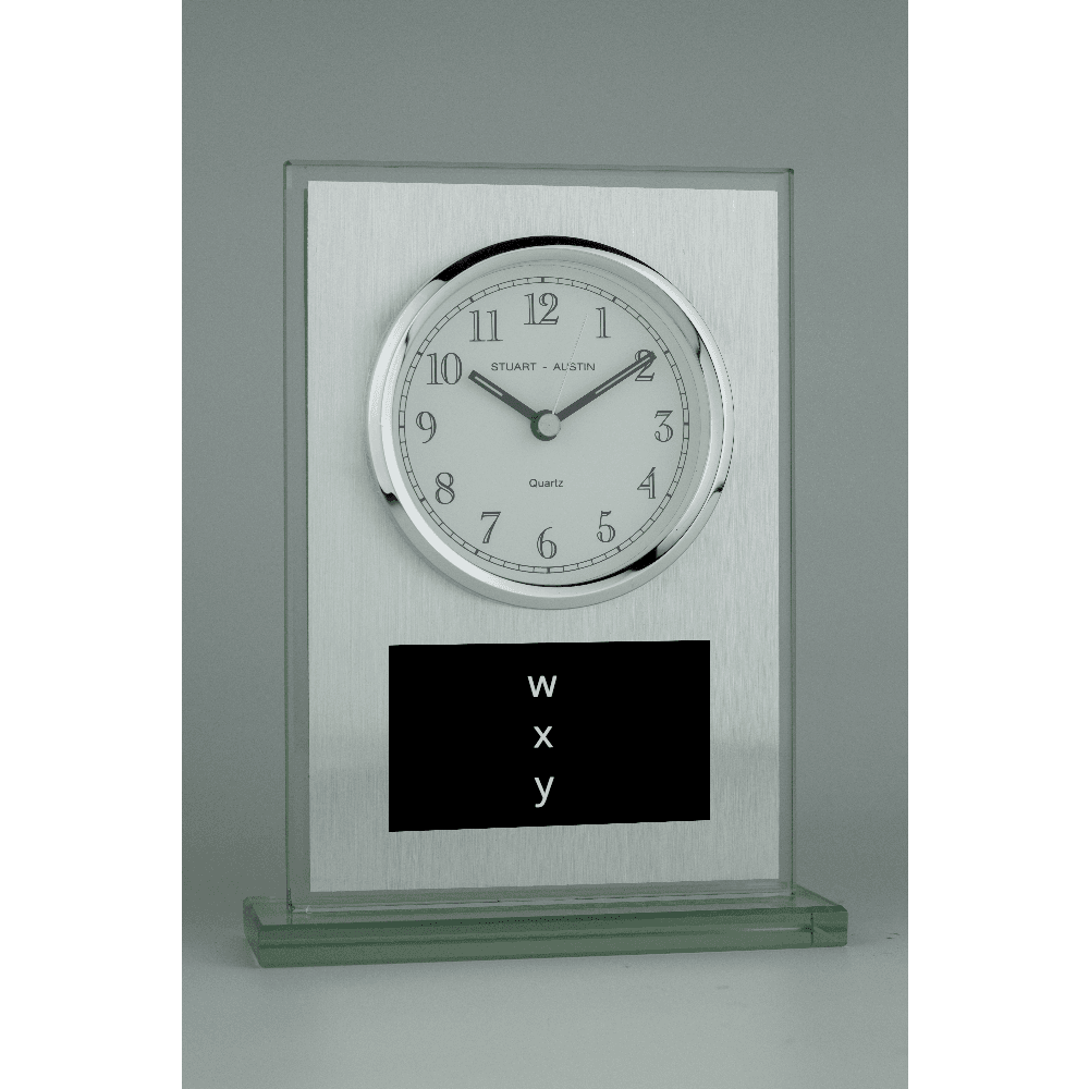 Brushed Aluminum Clock Award - Customer's Product with price 49.00 ID LI14GPyrJkYVb-buXC3pf7wY
