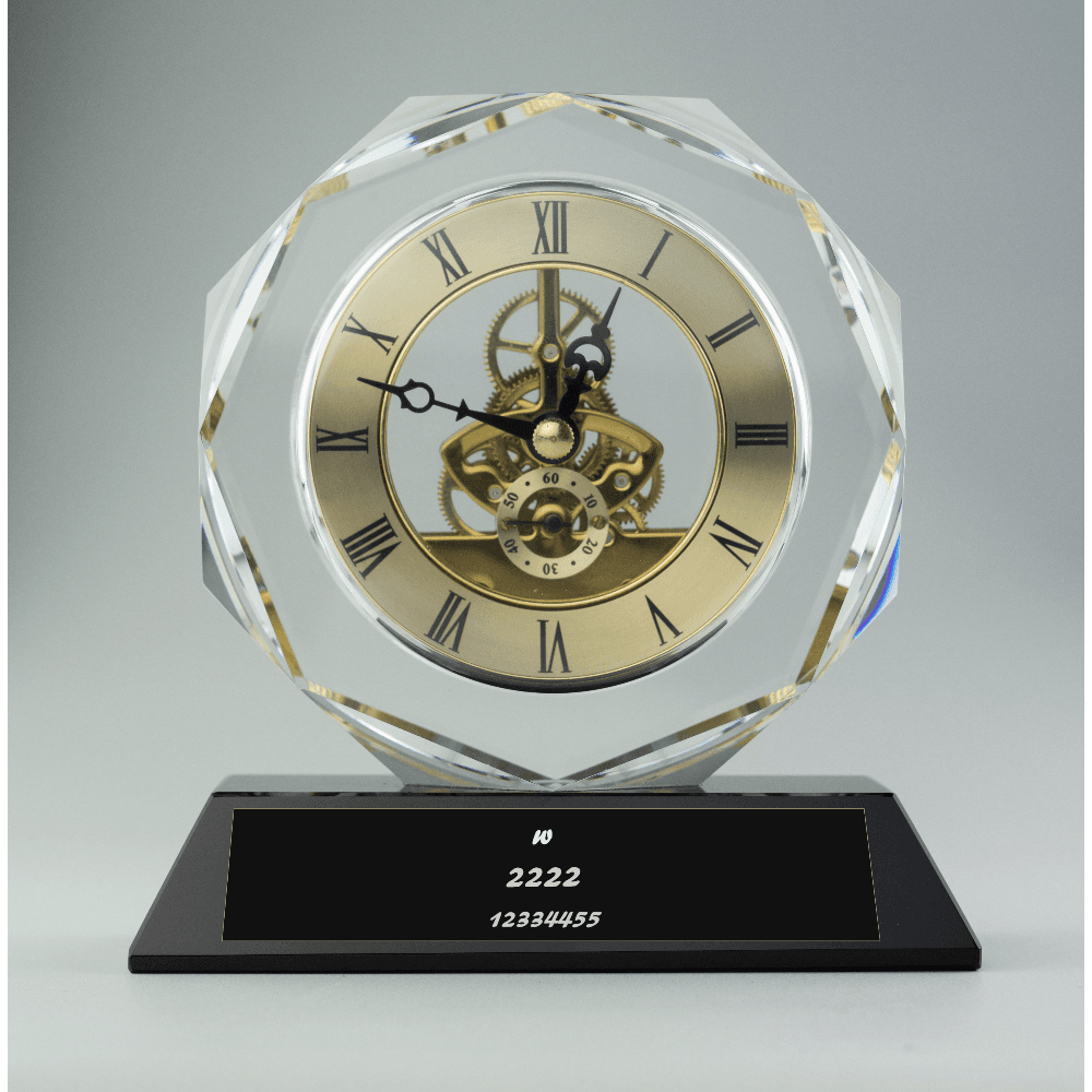 Crystal Desk Clock Award - Customer's Product with price 159.00 ID UVpJNMc7PeH71i2s5UpyPKmC