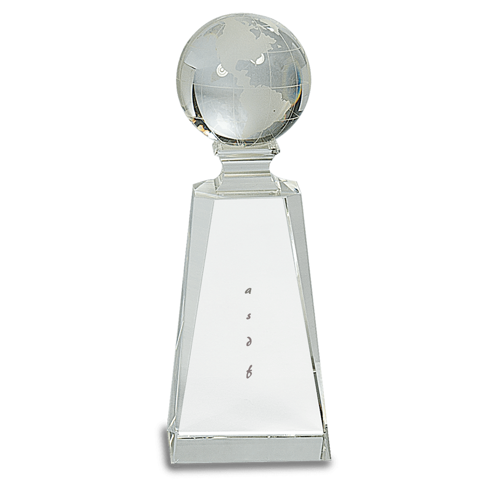 Crystal Globe Tower Award - Customer's Product with price 139.00 ID 1oKdDbMjweEhhhlhLsXMg6Uq