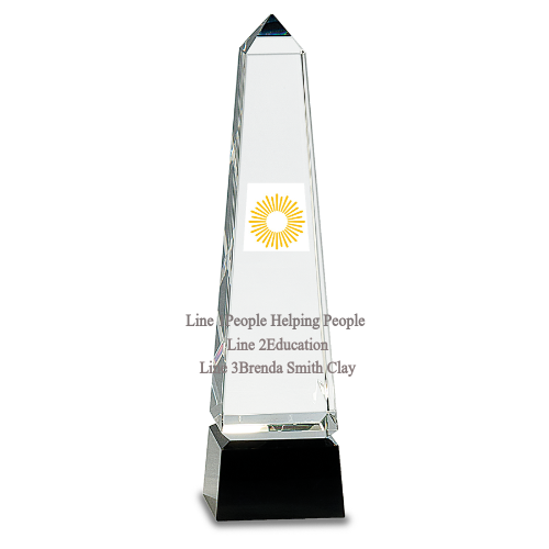 10" Black and Crystal Obelisk - Customer's Product with price 169.00 ID oQUdoQFTvQVKOp59by08h6vy