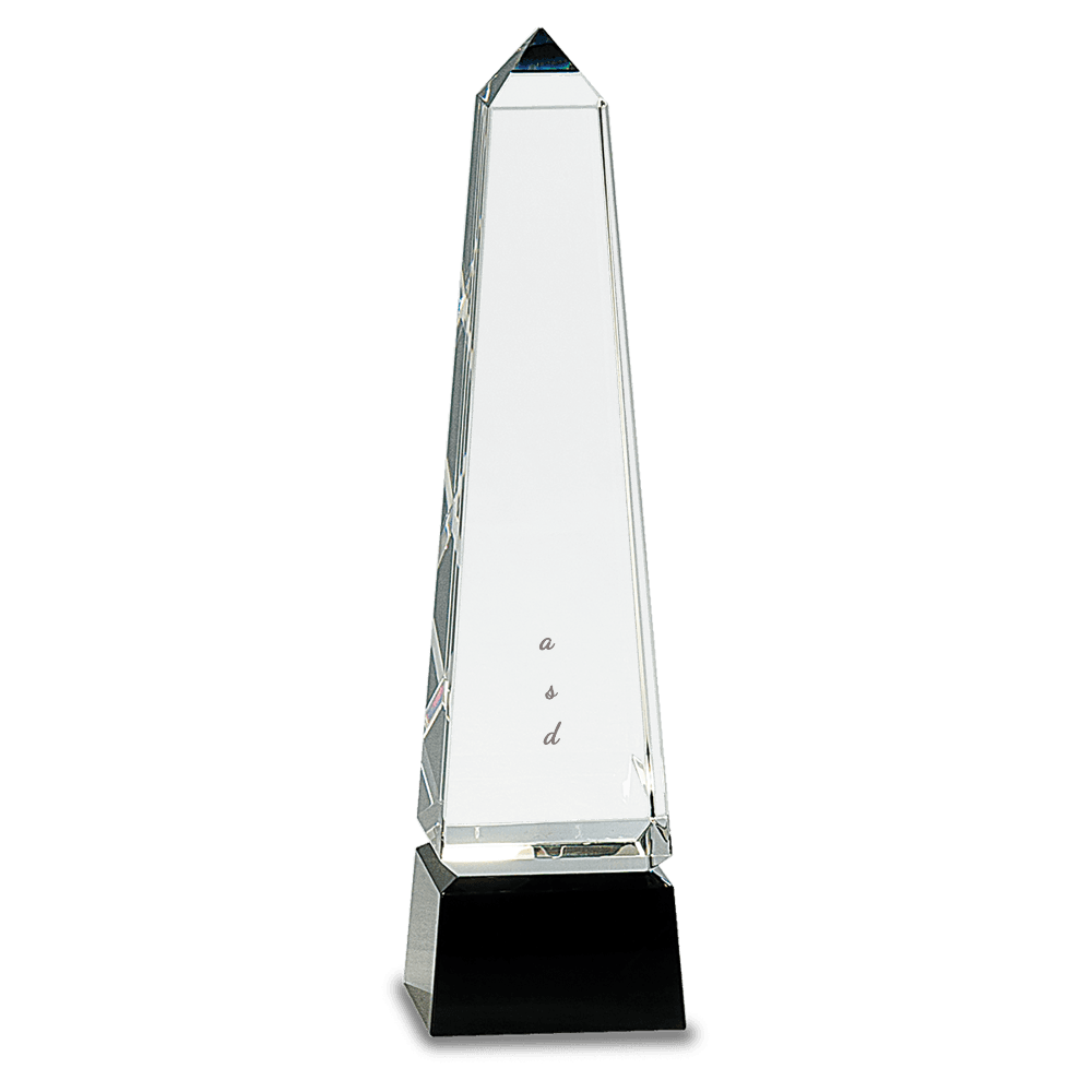 10" Black and Crystal Obelisk - Customer's Product with price 139.00 ID u4hSQKvm6ZeGRaQBm7-mTfxU