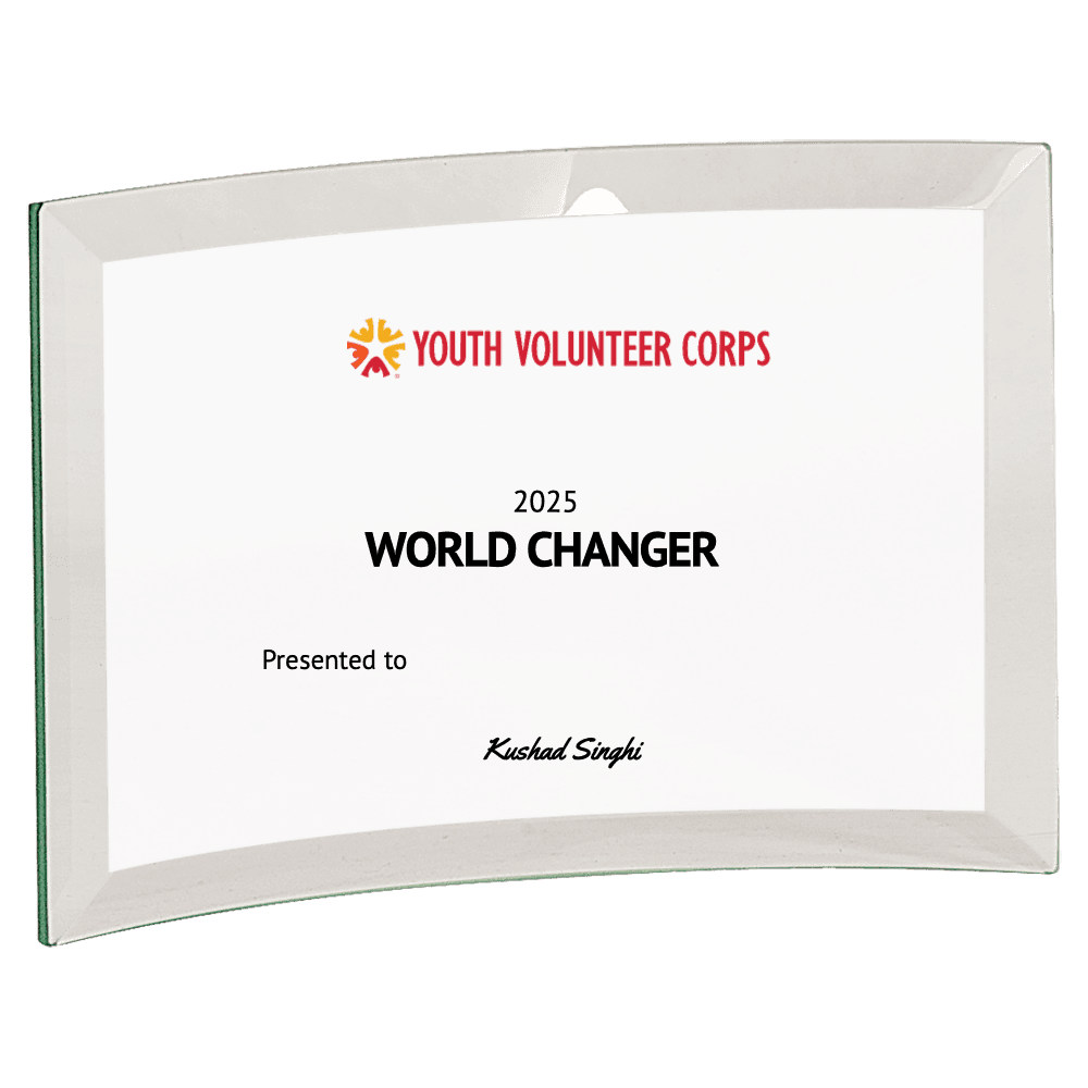 4"x6" Premier Glass Crescent Award - Customer's Product with price 19.00 ID UOB-ssc3US0KO5S8ZfXlRas9