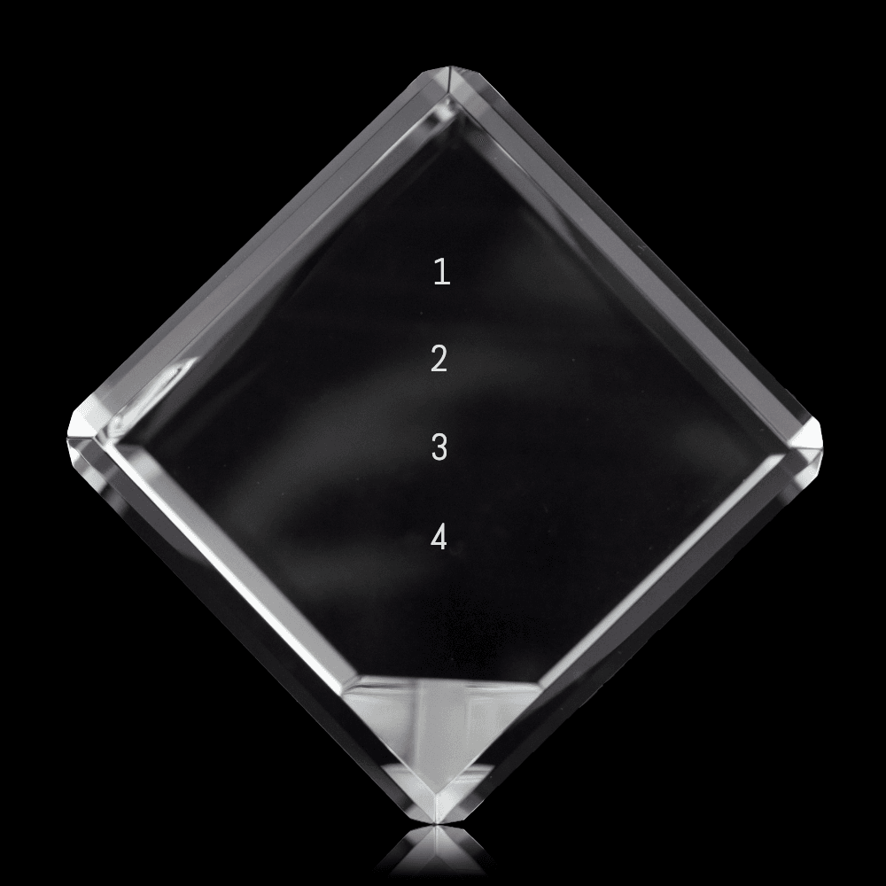 Crystal Cube - 3" - Customer's Product with price 59.00 ID 06RMt491xK3Yt7biMr1-eM00