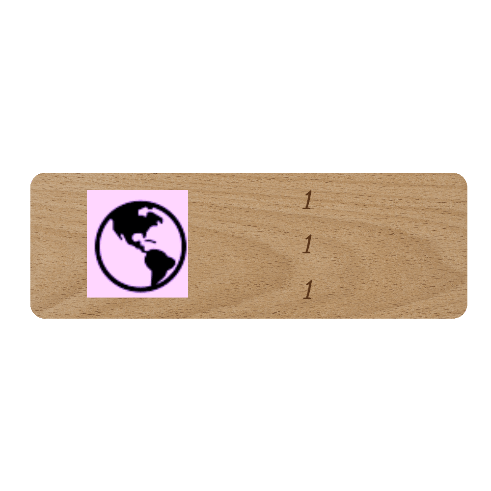 1 x 3 Engraved Wood Name Tag - Customer's Product with price 8.50 ID auJJMGW2o0ACBJgCVD0z18Jt