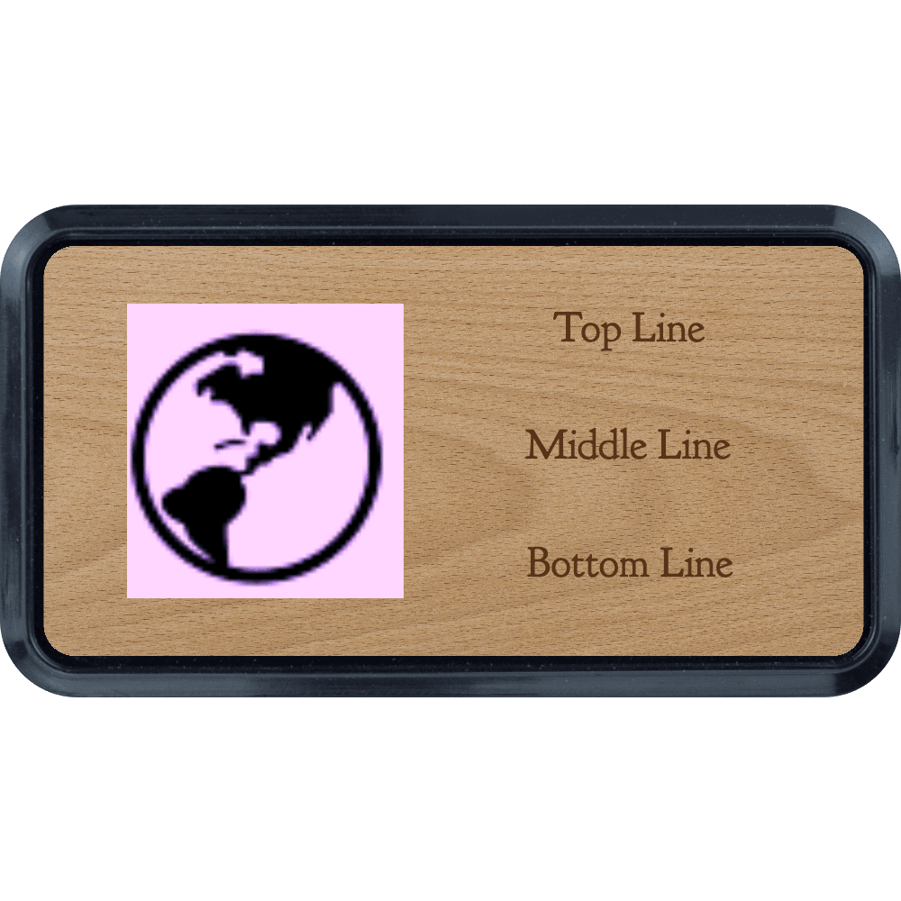1½ x 3 Engraved Wood Name Tag - Customer's Product with price 11.50 ID rQ5GnDVkuCOjCDgW5UtCbsWS