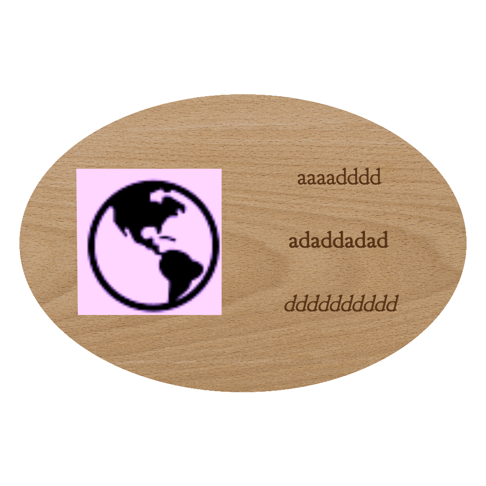 Oval Engraved Wood Name Tag - Customer's Product with price 7.50 ID g-J0WYi5j_Rrm6Ml-UytexUq