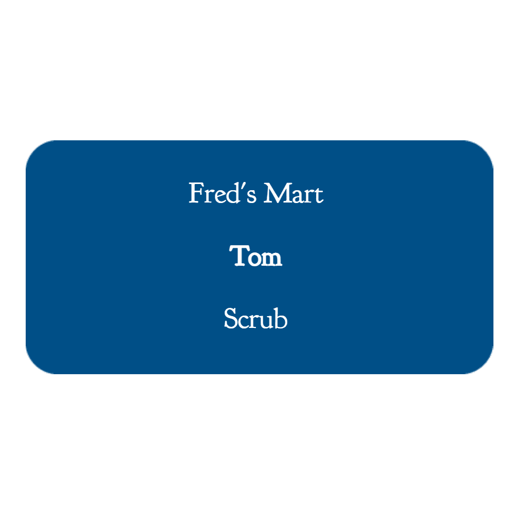 1½ x 3 Engraved Name Tag