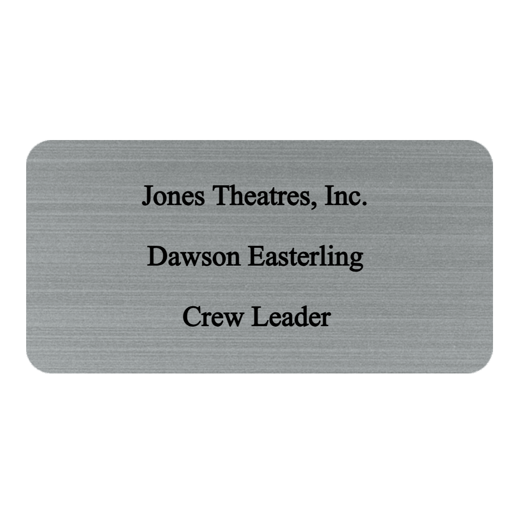 1½ x 3 Engraved Name Tag - Customer's Product with price 8.00 ID XIPEPjd8RlQIBP3AjdpWK6qB