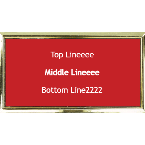 1½ x 3 Engraved Name Tag - Customer's Product with price 11.50 ID qbRAN9Sr0IqZgAfb0Z5CHRvq