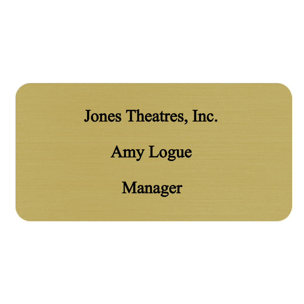 1½ x 3 Engraved Name Tag - Customer's Product with price 8.00 ID XeGvC79F8j4njaBDvWLYCE2L