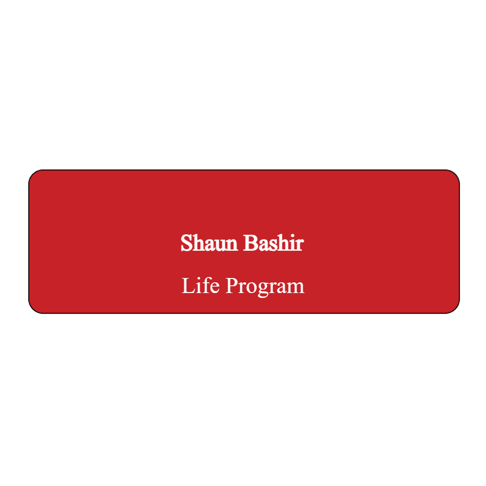 1 x 3 Color Printed Name Tag - Customer's Product with price 10.00 ID 4B8ZWseRhubWEIV7JvME1nH5