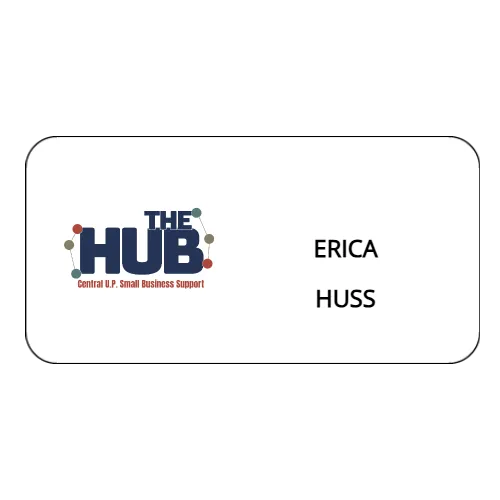 1½ x 3 Color Printed Name Tag - Customer's Product with price 40.50 ID 8Re5gsHV0a7Jq4Uvv_niN3Nn