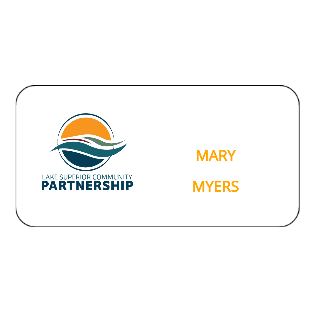 1½ x 3 Color Printed Name Tag - Customer's Product with price 10.50 ID 8A-J9NTn4as2ss5Kx-A8gqsh