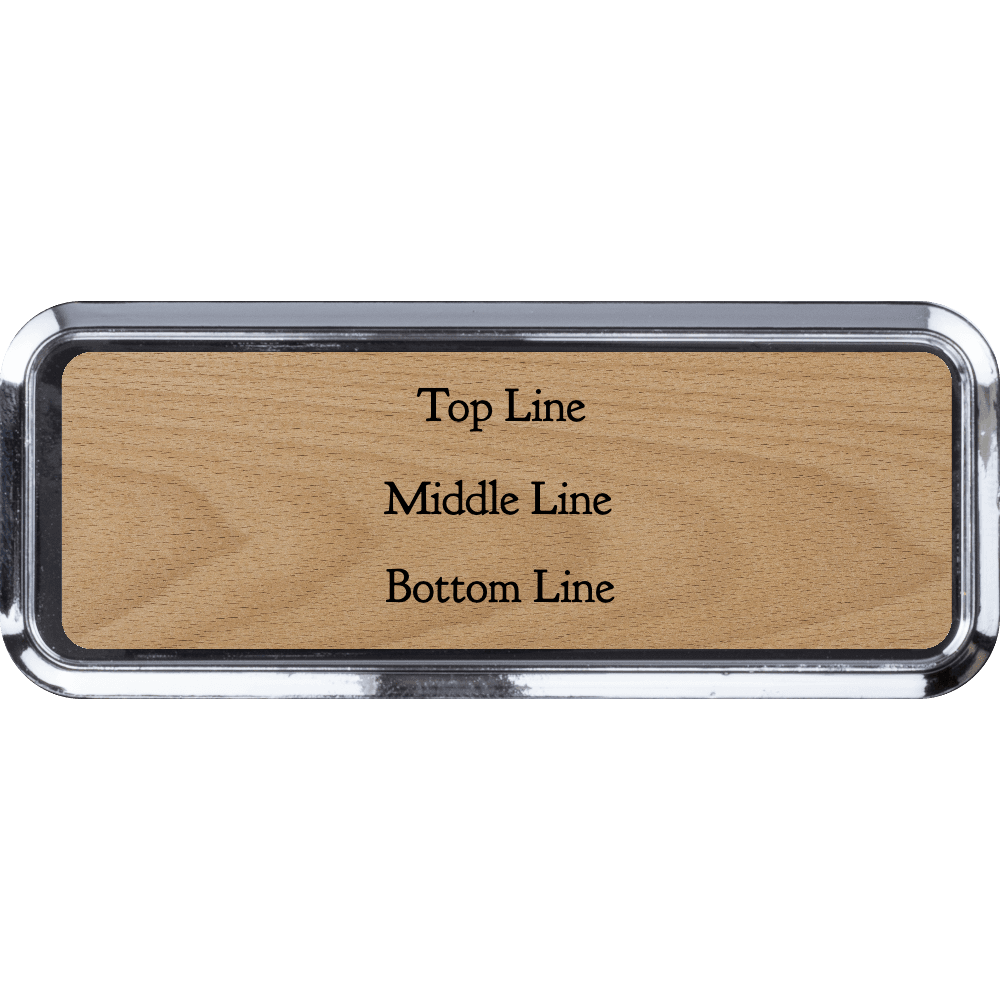 1 x 3 Color Printed Wood Name Tag - Customer's Product with price 12.50 ID GDpluEMelGrxUpB1J7mNGPro