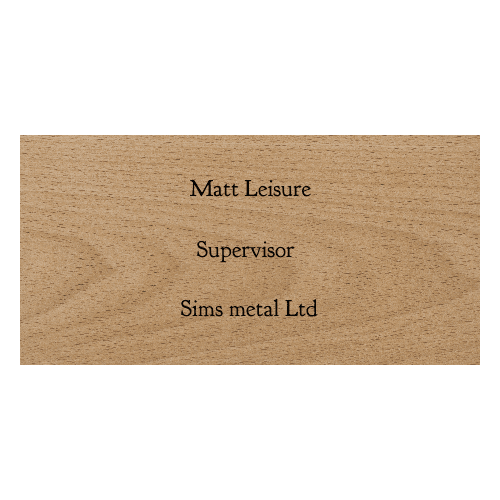 1½ x 3 Color Printed Wood Name Tag - Customer's Product with price 10.00 ID hEpJGxZfkbdEIW_rp7lXX1qQ