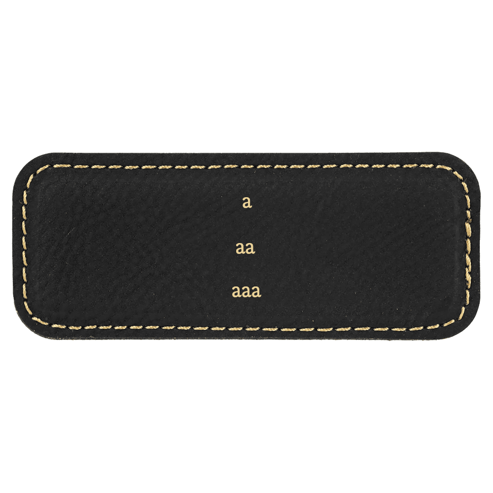 1¼ x 3¼ Leatherette Name Tag - Stitched - Customer's Product with price 7.00 ID a5swOO31boCP8W-4JU_cnITm