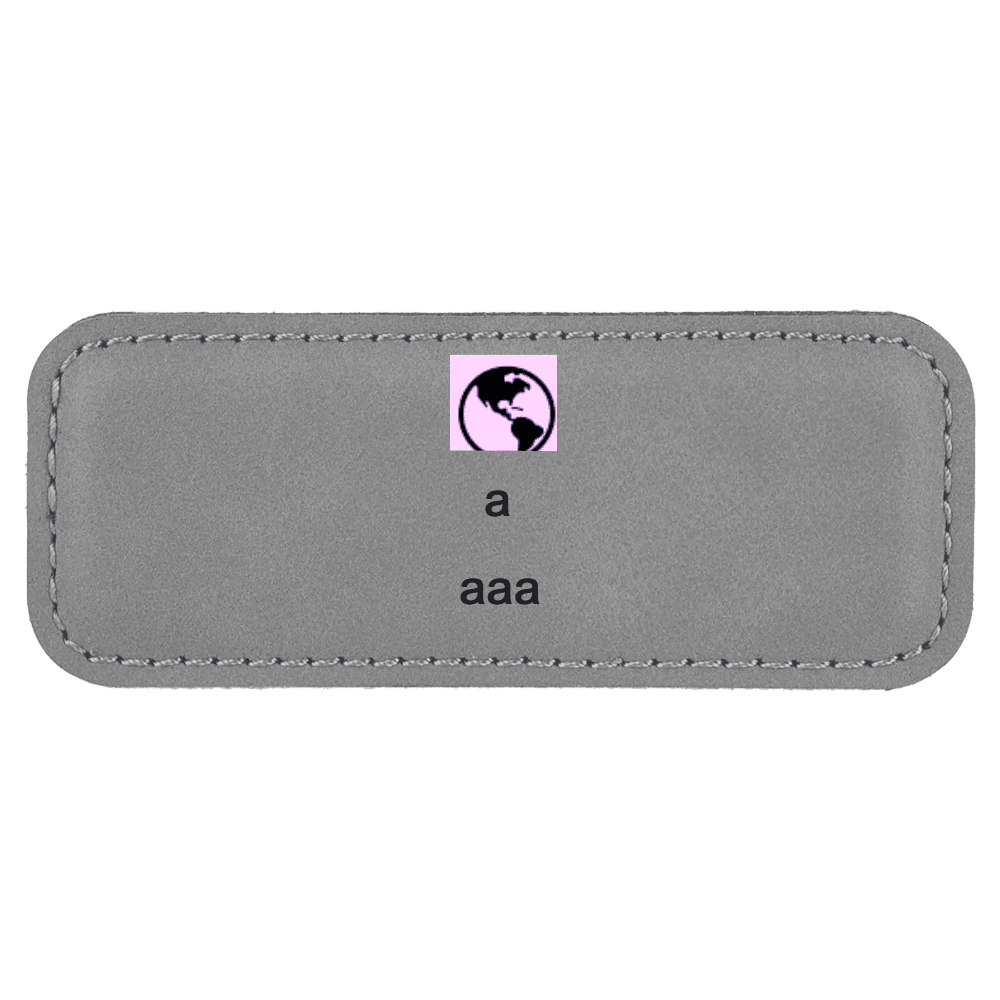 1¼ x 3¼ Leatherette Name Tag - Stitched - Customer's Product with price 8.50 ID MR8NbglRS2NBQehx4bBsIs1r