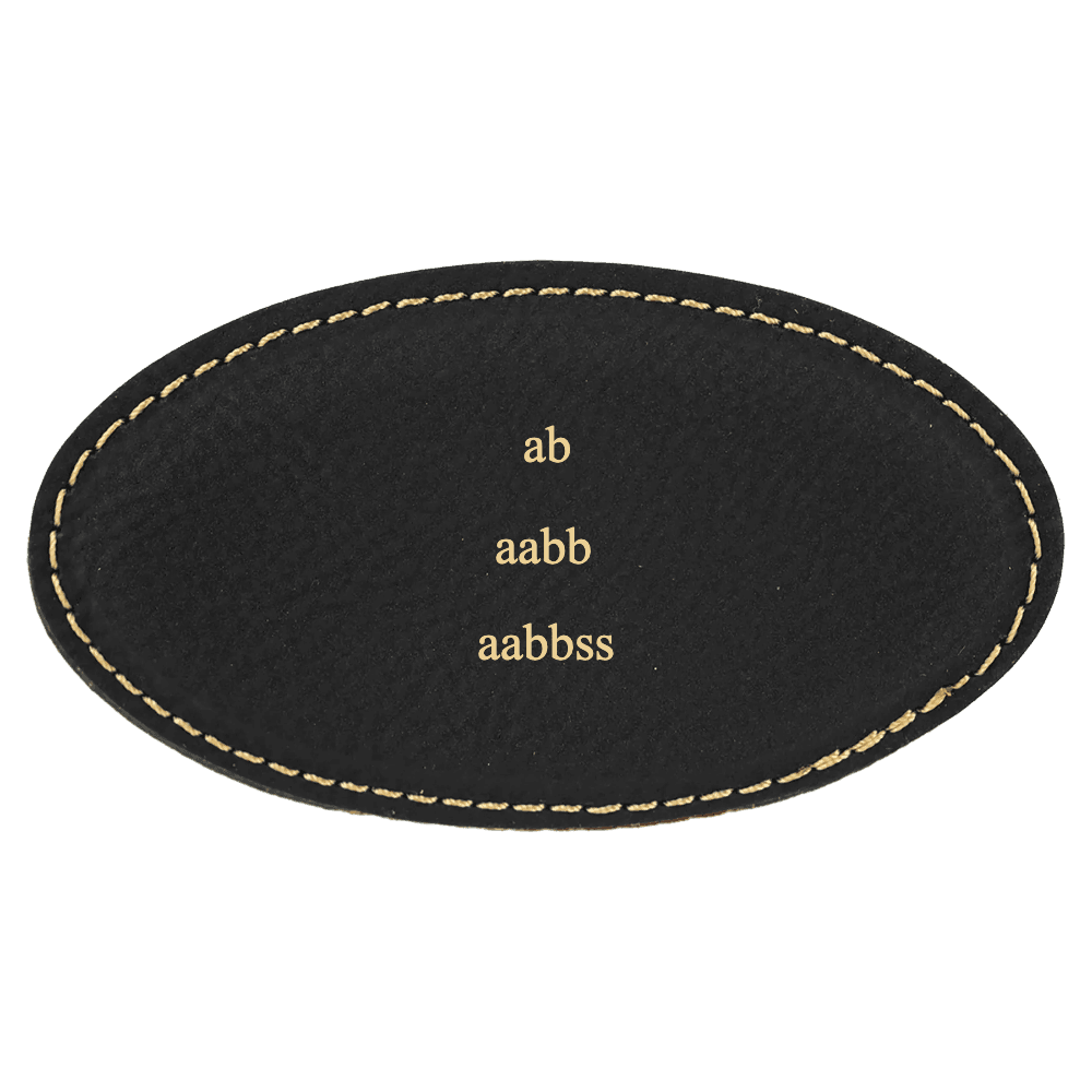 Oval Leatherette Name Tag - Stitched - Customer's Product with price 7.00 ID 3zXuPNRyRVzZhEemRuew8VXo