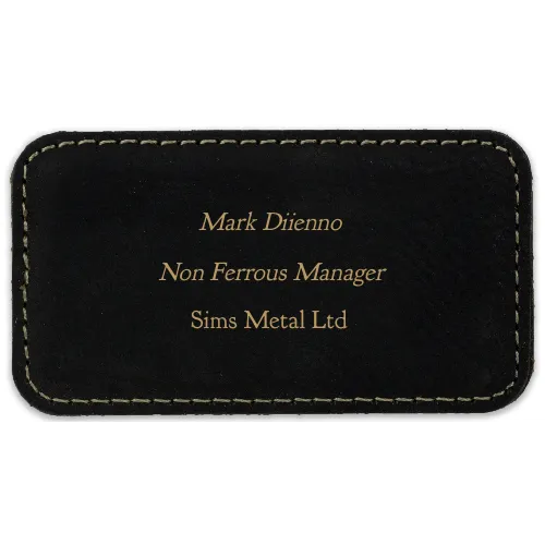 1¾ x 3¼ Leatherette Name Tag - Stitched - Customer's Product with price 7.50 ID Zp6v79EfKEkiqpfp0B4Ip8KI