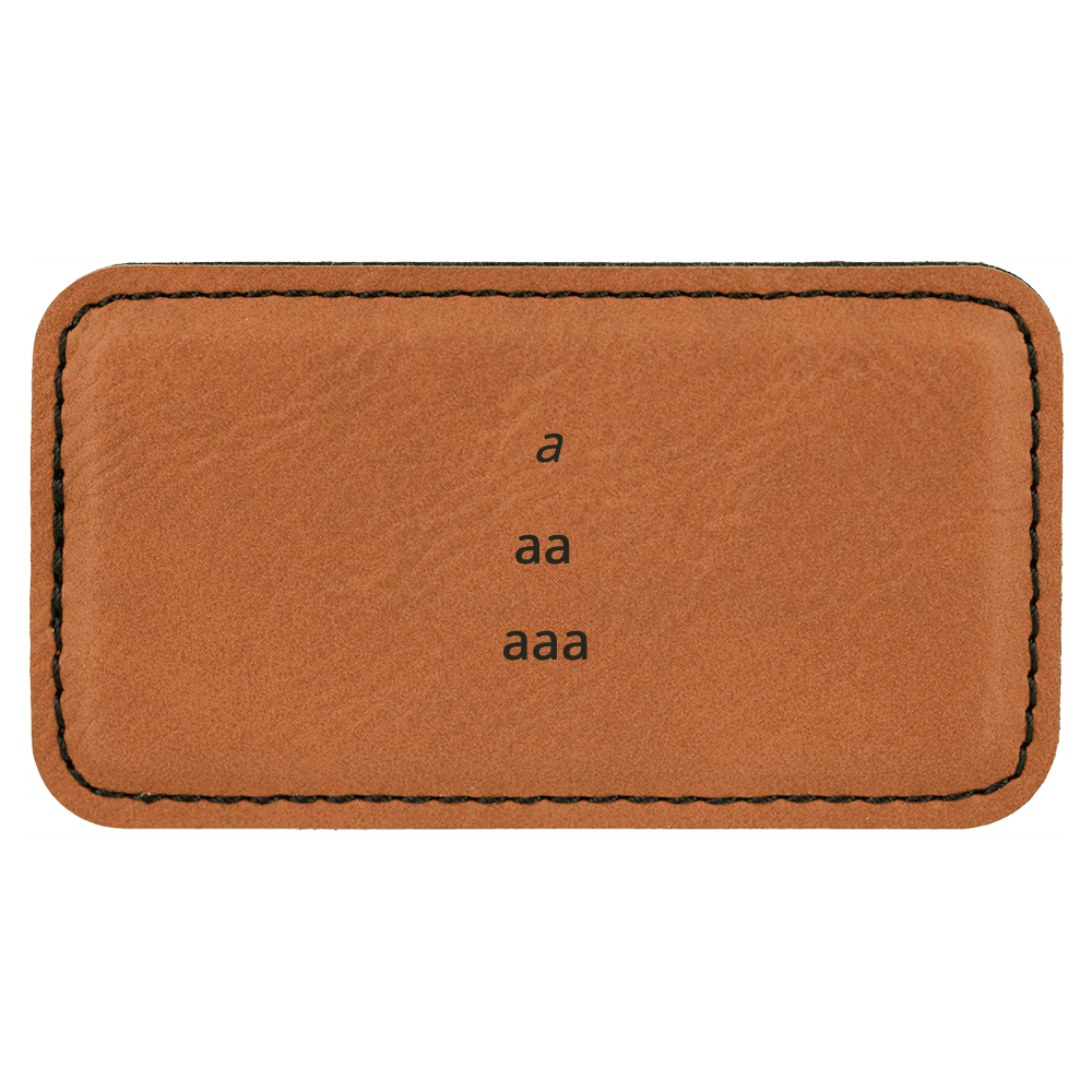 1¾ x 3¼ Leatherette Name Tag - Stitched - Customer's Product with price 7.00 ID cIJyF2PwaEIipjb_vUxjuBgU