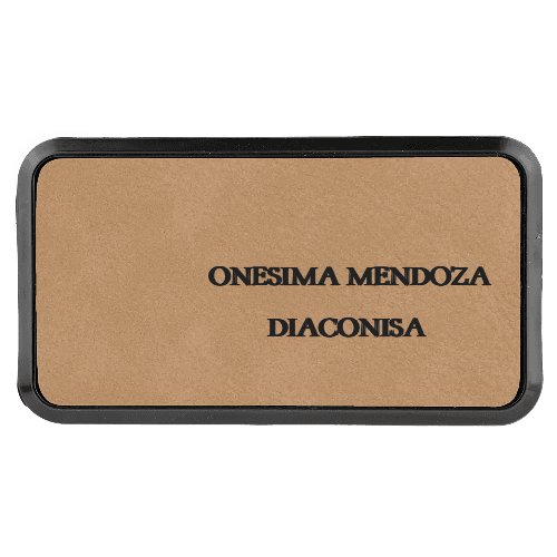 1¾ x 3¼ Leatherette Name Tag - Framed - Customer's Product with price 8.00 ID jGWJ8YlvV2HUwS_Gof-gPnOY