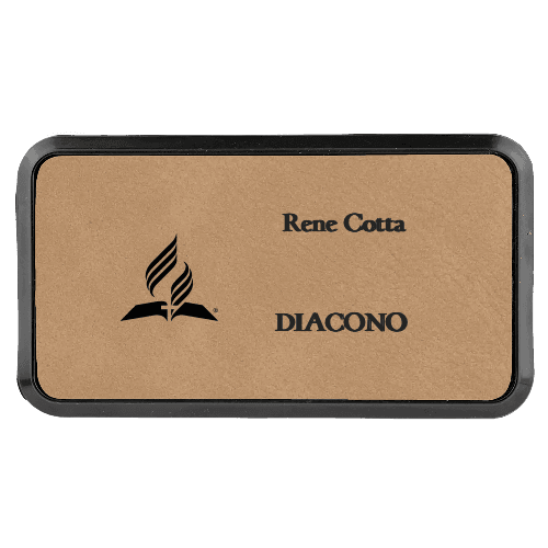 1¾ x 3¼ Leatherette Name Tag - Framed - Customer's Product with price 38.00 ID bEsMJqVYCEhH5RhKSPMqwNCX