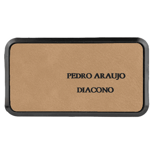 1¾ x 3¼ Leatherette Name Tag - Framed - Customer's Product with price 8.00 ID TfV0TeBxyo11Se2B4ZQH0-Os