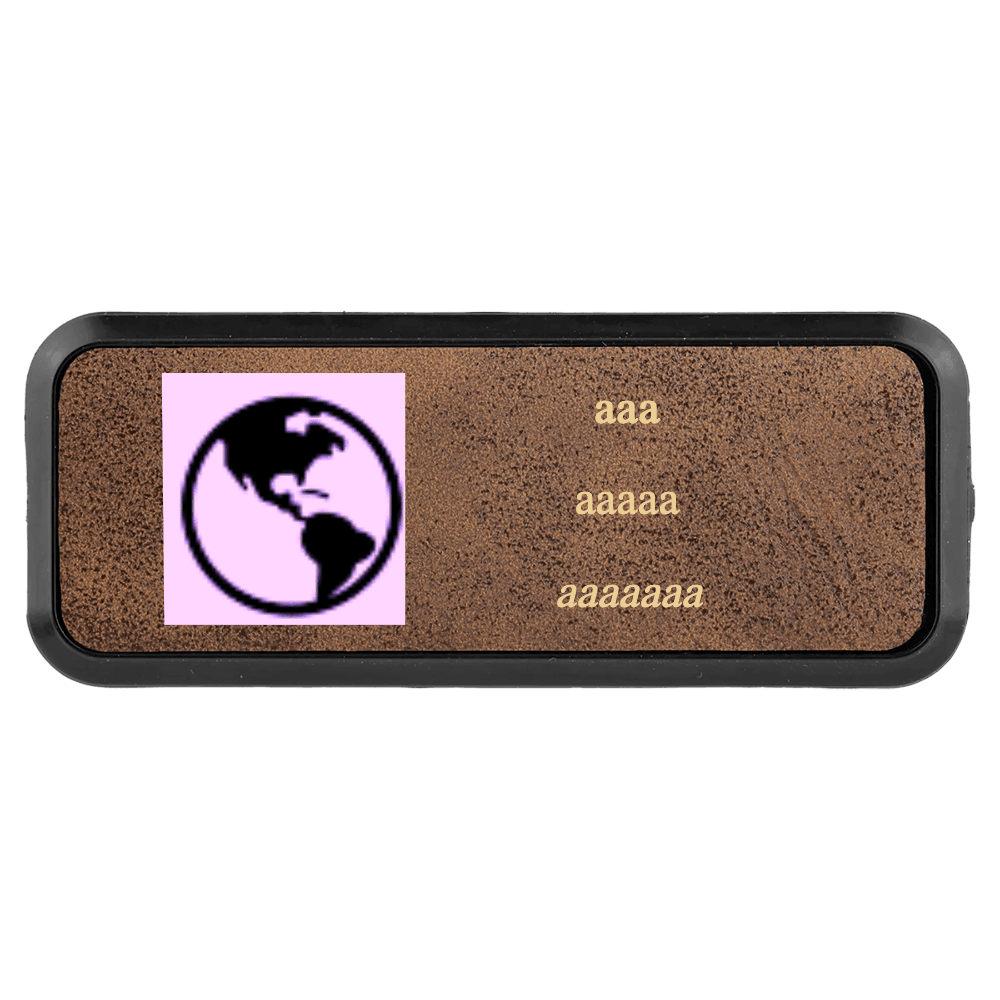 1 x 3 Leatherette Name Tag - Framed - Customer's Product with price 9.50 ID jdKrAs4aVJDikYgPEbmk18rq
