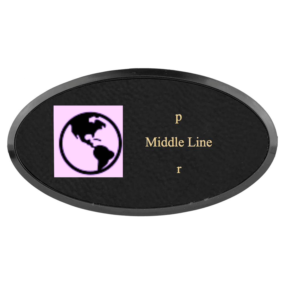 Oval Leatherette Name Tag - Framed - Customer's Product with price 8.50 ID A5xMkD8NBxTTJKzvnlSBzUWW