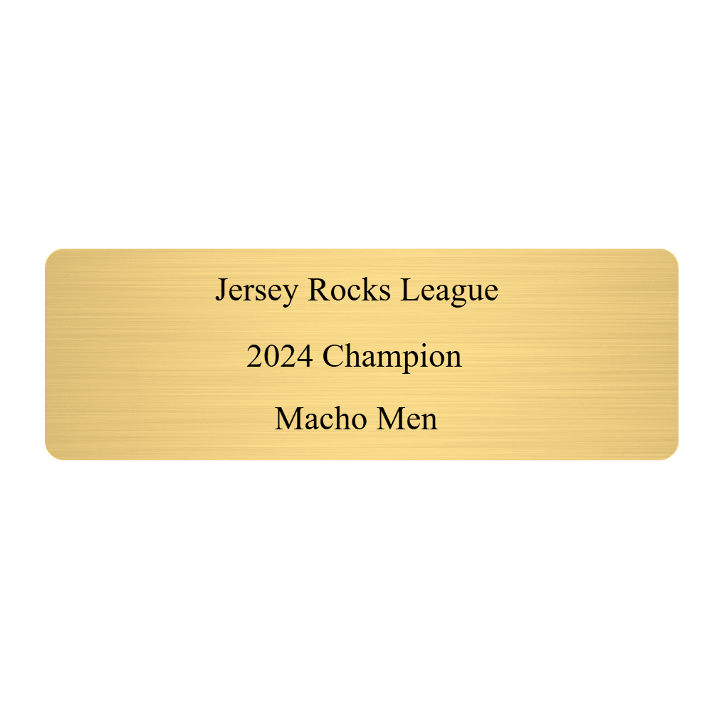 1 x 3 Color Printed Metal Name Tag - Customer's Product with price 7.50 ID c2Qc77ujyOAkOKZSMixIbf6K