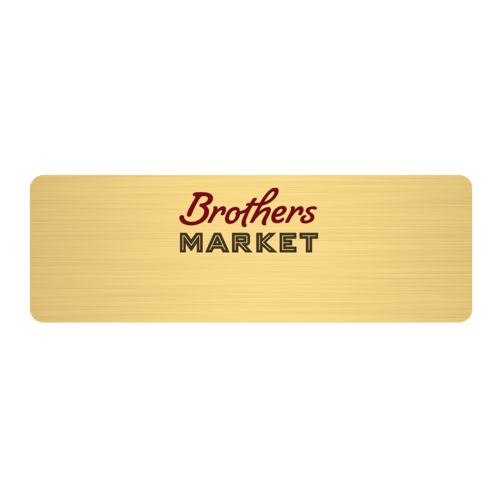 1 x 3 Blank Metal Name Tag - Customer's Product with price 6.50 ID B0ThSpeosEvO2frht0OgBDXs