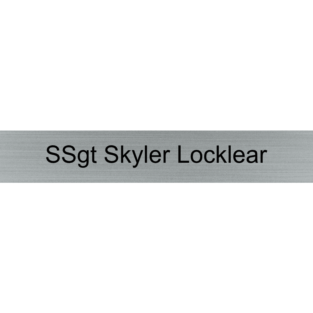 1 x 6 Engraved Wall Name Plate - Customer's Product with price 6.50 ID dwoks-2lZjCNhh_TphAc2Wvj