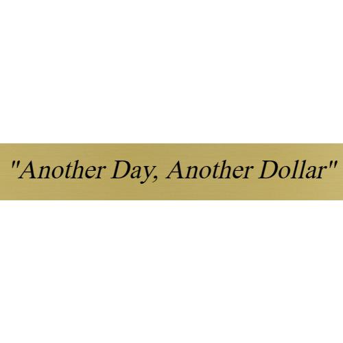 1 x 6 Engraved Wall Name Plate - Customer's Product with price 6.50 ID hOjAw2jpnVpwQYIvWn0FzcKR