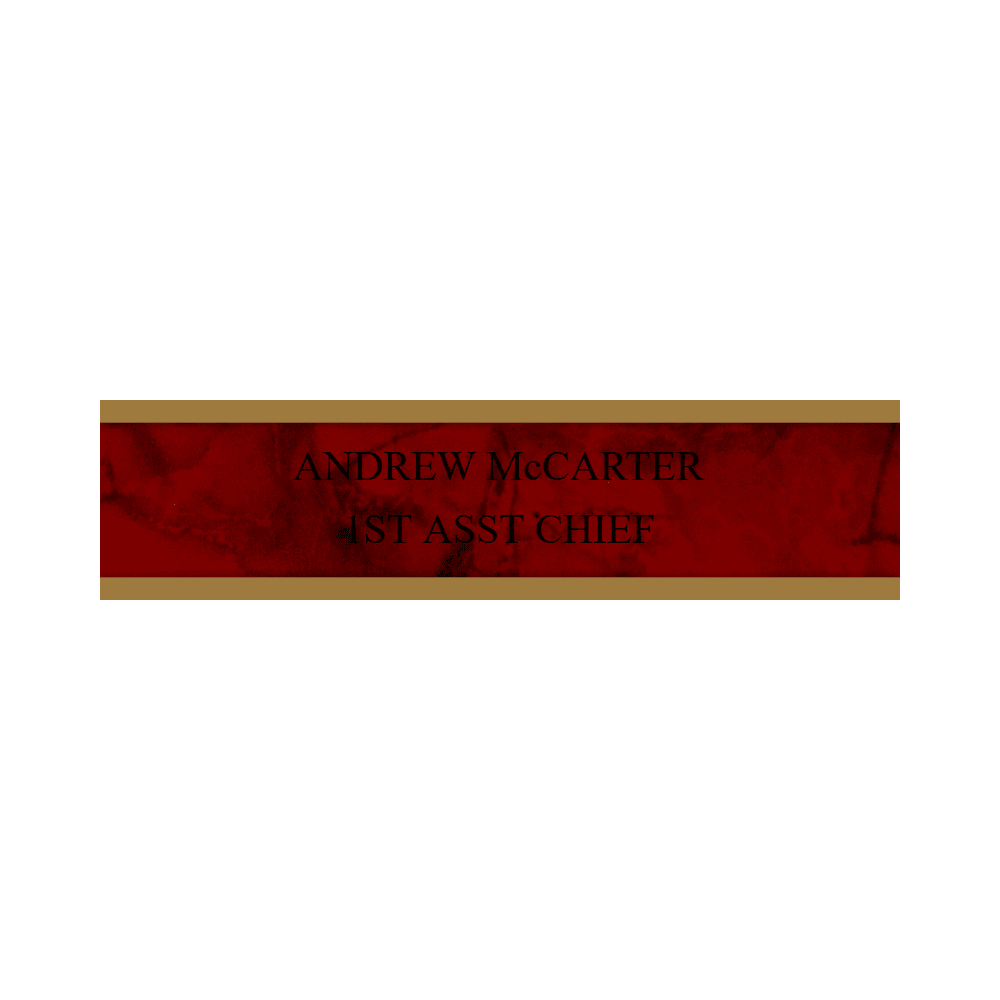 2 x 8 Color Printed Desk Name Plate - Customer's Product with price 16.50 ID mOzprMdK6vf2nU0s8zy9ICgy