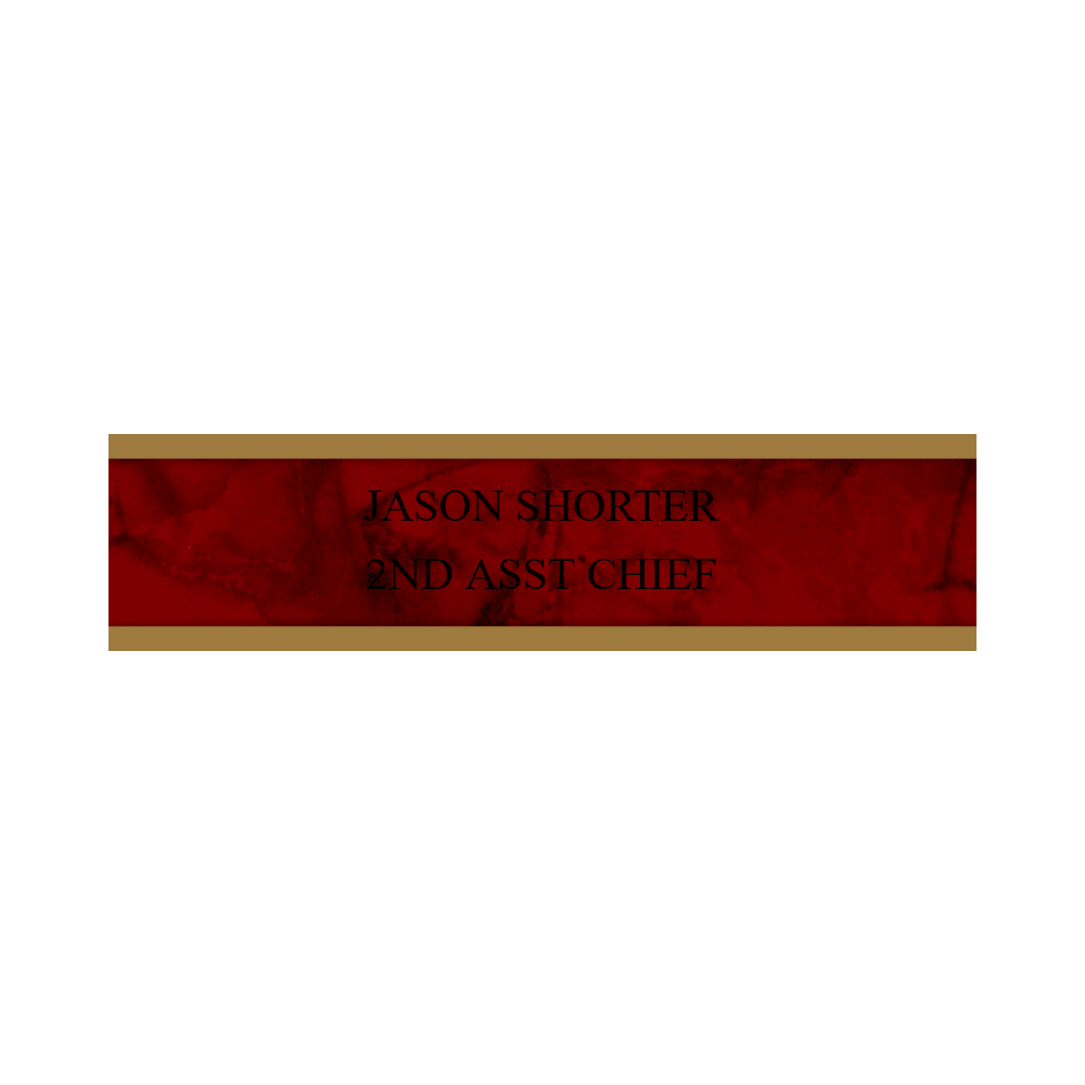 2 x 8 Color Printed Desk Name Plate - Customer's Product with price 16.50 ID 43I72Z_j_SiSlpWMAhE5Tb4z