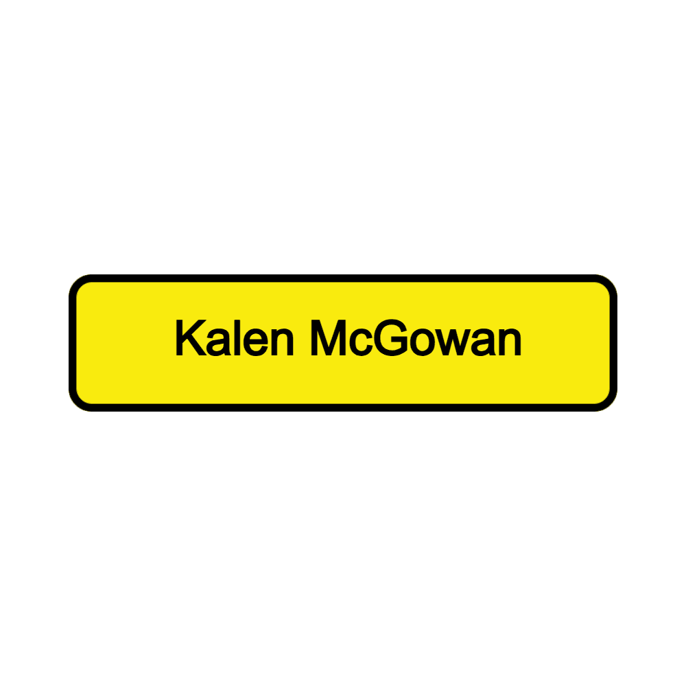 2 x 8 Color Printed Desk Name Plate with Designer Frame