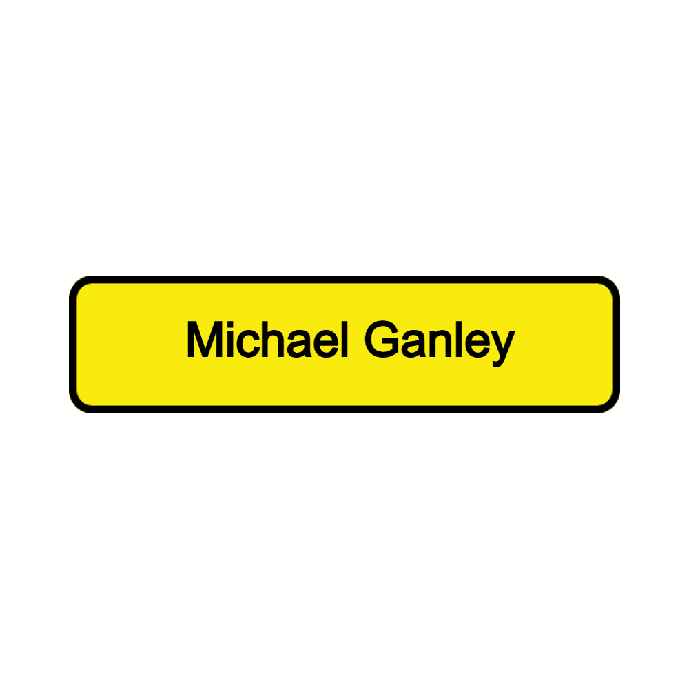 2 x 8 Color Printed Desk Name Plate with Designer Frame