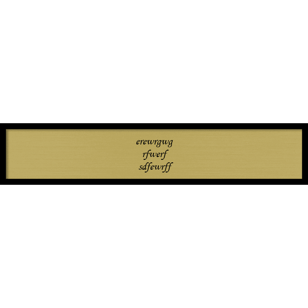 2 x 10 Engraved Desk Name Plate with Architectural Frame