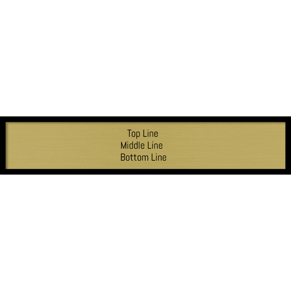 2 x 10 Engraved Desk Name Plate with Architectural Frame